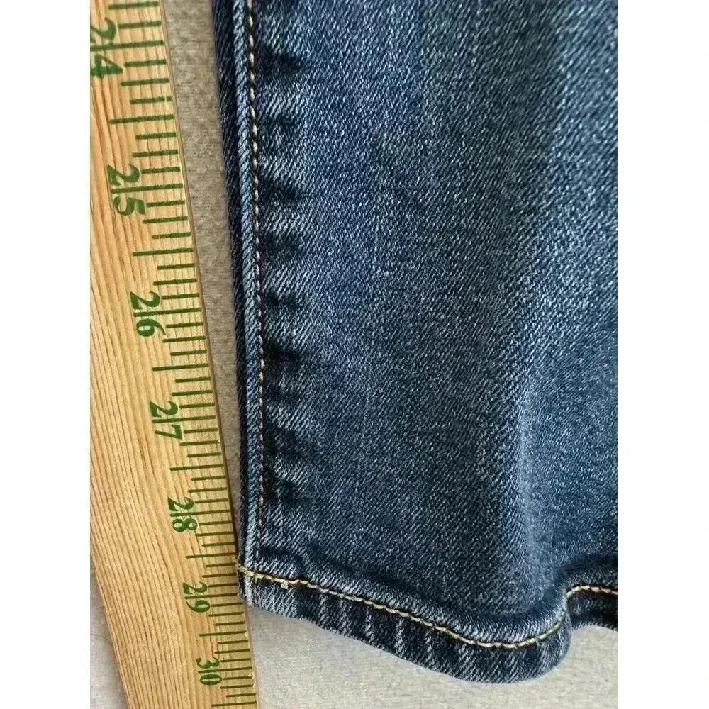 American Eagle Jeans Women's Sz 4 Skinny Low Rise Embellished Pockets Blue Denim - Picture 5 of 9